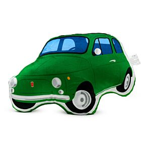 Plyšový polštář  - Fiat 500 - Zelený