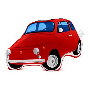 Plyšový polštář  - Fiat 500 - Červený