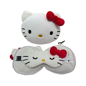 Cestovní polštář a maska na oči Relaxeazz  Kočka Hello Kitty 