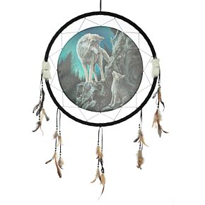 Lapač snů Vlčí průvodce, design Lisa Parker, 60cm