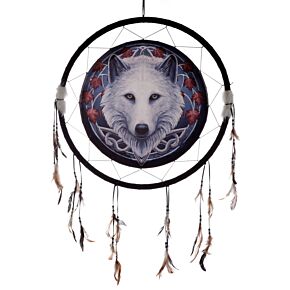 Lapač snů 60cm - Vlk Ochránce podzimu, design Lisa Parker