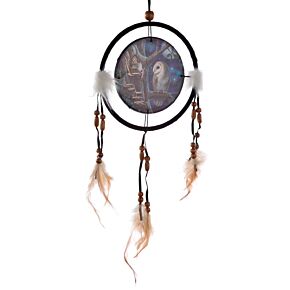 Lapač snů Pohádková sova a víla, design Lisa Parker, 16cm