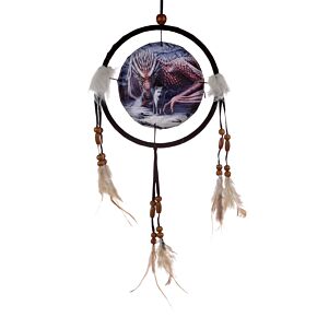 Lapač snů 16cm - Přátelství Draka a Vlka, design Lisa Parker