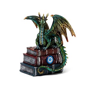 Dekorace - soška - Magický sen-  Vodní drak- Kniha
