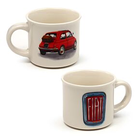 Porcelánový hrnek- esspresso- sada 2 - Fiat 500