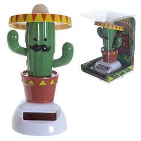 Figurka - solární - Kaktus a sombrero