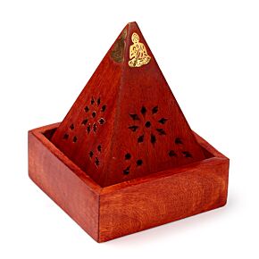 Krabička - vonné kužely - mangové dřevo -pyramida - Buddha 