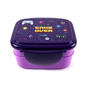 Svačinový box s příborem  Bento box - Game Over 