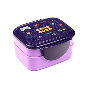 Svačinový box s příborem  Bento box - Game Over 