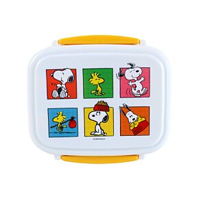 Svačinový box s příborem  Bento box - Peanuts Snoopy & Woodstock 
