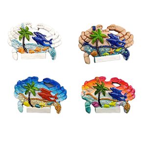 Magnet - 3D- Pobřeží -  Krab, mušle, delfíni