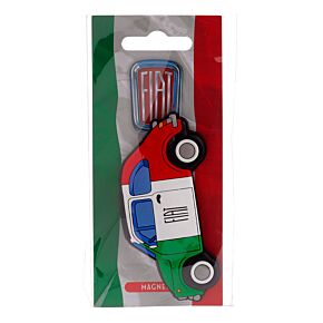 Magnet - Fiat 500 - italská vlajka  -  PVC 