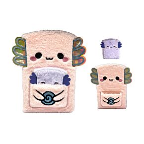 Plyšový zápisník s mini zápisníkem - Adoramals - Axolotl  Maddie 