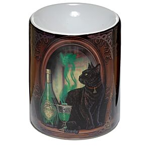 Keramická aromalampa Kočka a absinth - design Lisa Parker