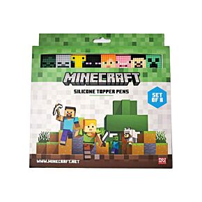 Propiska s tenkým hrotem - silikonový topper -  Minecraft - sada 8 ks