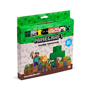 Propiska s tenkým hrotem - silikonový topper -  Minecraft - sada 8 ks