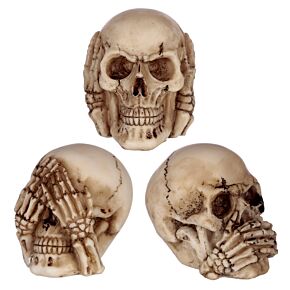 Figurka - 3 sada - malé  -Lebka - Nevidím, neslyším, neřeknu