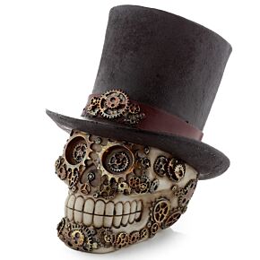 Dekorace - Steampunk - Lebka s cylindrem