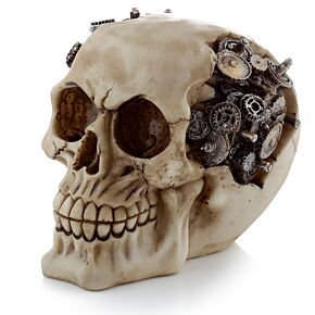 Dekorace - Steampunk - Lebka s ozubenými kolečky