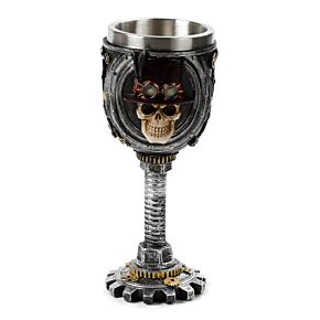 Dekorativní číše Steampunk lebka