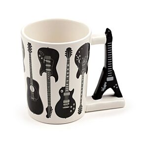 Keramický hrnek s tvarovaným  uchem-Kytara Headstock