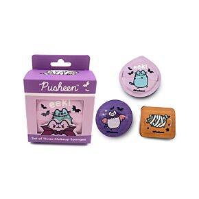 Houbička na make-up - sada 3 ks - Kočka Pusheen - Halloween 