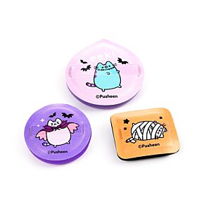 Houbička na make-up - sada 3 ks - Kočka Pusheen - Halloween 