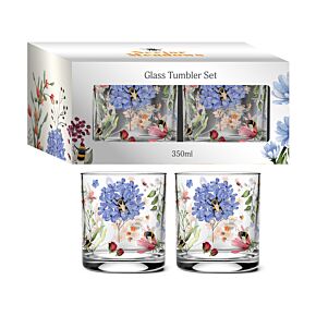 Sklenice - sada 2 ks- 350 ml - Luční nektar - Včela - Meadows