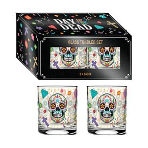Sklenice - sada 2 ks- 350 ml - Lebka Mexico