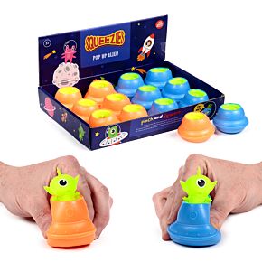 Mačkací hračka Squeezy -  Mimozemšťan UFO 