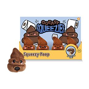 Plyšová mačkací hračka antistres- Queasy Squeezies  - Hovínko