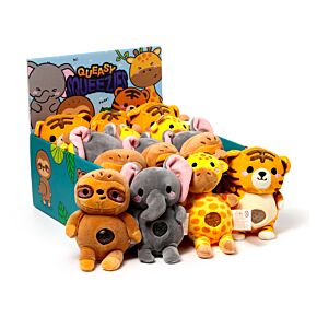 Plyšová mačkací hračka antistres- Queasy Squeezies- Zoo Mix 2
