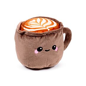 Termofor - plyšový obal  - Levandule a pšenice - Foodiemals - Cappuccino 