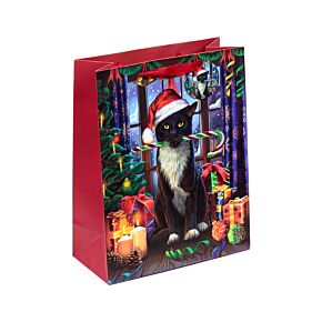 Dárková taška - vánoční - Velká - Lisa Parker Kočka Krampus