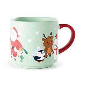 Porcelánový hrnek  - velký - Vánoční kamarádi