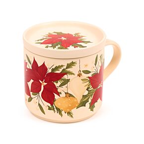 Sada porcelánový hrnek a podtácek vánoční Květy Botanical
