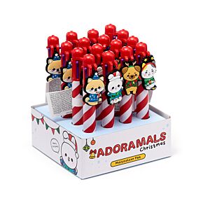 Vícebarevná propiska (6 barev) - ozdoba - vánoční - Adoramals- zvířátka