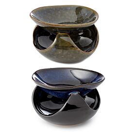 Keramická aromalampa s tmavými skvrnami - Abstrakt