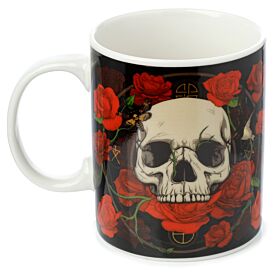 Porcelánový hrnek Lebky a růže