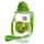 Láhev na vodu pro děti s brčkem 450ml- Adoramals Dinosaurus