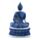 Dekorace - soška - Thai Buddha- Modro bílý - Lotos