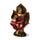 Dekorace - soška - Thai Buddha - červeno zlatý - Lotos