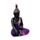Dekorace - soška - Thai Buddha - černo fialový - Meditace