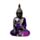 Dekorace - soška - Thai Buddha - černo fialový - Meditace