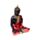 Dekorace - soška - Thai Buddha - meditace - červeno černo zlatá