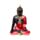 Dekorace - soška - Thai Buddha - meditace - červeno černo zlatá
