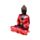 Dekorace - soška - Thai Buddha - kompletace - červeno černo zlatá