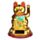 Figurka- solární - Kočka Maneki Neko - zlatá