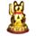 Figurka- solární - Kočka Maneki Neko - zlatá