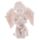 Dekorace - soška - Anděl - Kus nebe -Cherubín -Modlící se s křížkem, 7.5cm
